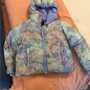 All in Motion Kids Blue and Green Puffer Jacket